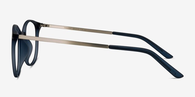 Tangent Bleu marine MétalMontures de lunettes de vue d'EyeBuyDirect, Vue de Côté