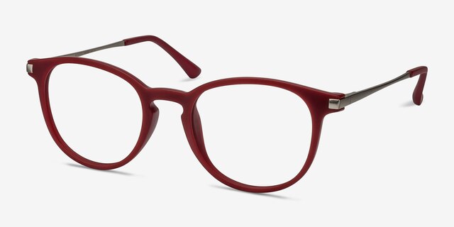 Mirando Raspberry Plastic-metalEyeglass Frames from EyeBuyDirect, Angle View