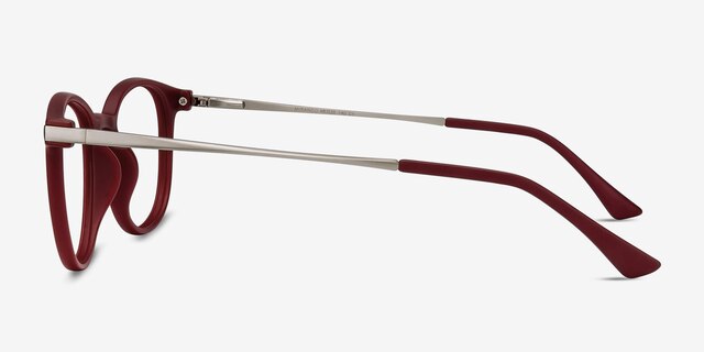 Mirando Raspberry Plastic-metalEyeglass Frames from EyeBuyDirect, Side View