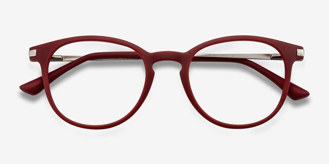Mirando Raspberry Plastic-metalEyeglass Frames from EyeBuyDirect, Closed View