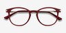 Mirando Raspberry Plastic-metalEyeglass Frames from EyeBuyDirect, Closed View