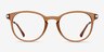 Mirando Light Brown MetalEyeglass Frames from EyeBuyDirect, Front View