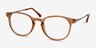 Mirando Light Brown MetalEyeglass Frames from EyeBuyDirect, Angle View