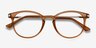 Mirando Light Brown MetalEyeglass Frames from EyeBuyDirect, Closed View