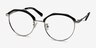 Festival Noir AcétateMontures de lunettes de vue d'EyeBuyDirect, Vue d'Angle