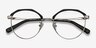 Festival Noir AcétateMontures de lunettes de vue d'EyeBuyDirect, Vue Rapprochée
