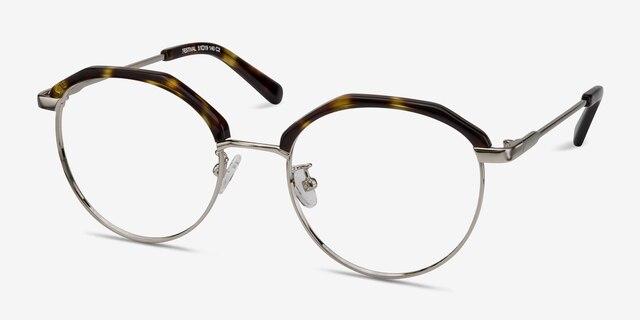 Festival Tortoise Acetate-metalEyeglass Frames from EyeBuyDirect, Angle View