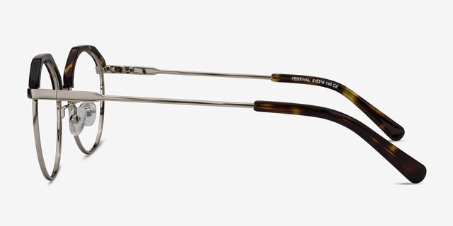 Festival Tortoise Acetate-metalEyeglass Frames from EyeBuyDirect, Side View