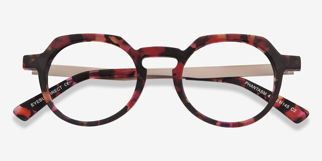 Phantasm Speckled Rose Acetate-metalMontures de lunettes de vue d'EyeBuyDirect, Vue Rapprochée