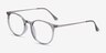 Marilou Clear Gray Plastic-metalMontures de lunettes de vue d'EyeBuyDirect, Vue d'Angle
