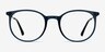 Marilou Clear Cobalt Plastic-metalEyeglass Frames from EyeBuyDirect, Front View