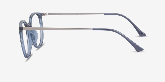 Marilou Clear Cobalt Plastic-metalEyeglass Frames from EyeBuyDirect, Side View