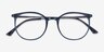 Marilou Clear Cobalt Plastic-metalEyeglass Frames from EyeBuyDirect, Closed View