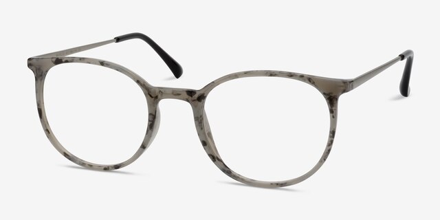 Marilou Marble Slate MetalEyeglass Frames from EyeBuyDirect, Angle View