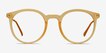 Grin Matte Yellow Plastic, MetalEyeglass Frames from EyeBuyDirect, Front View