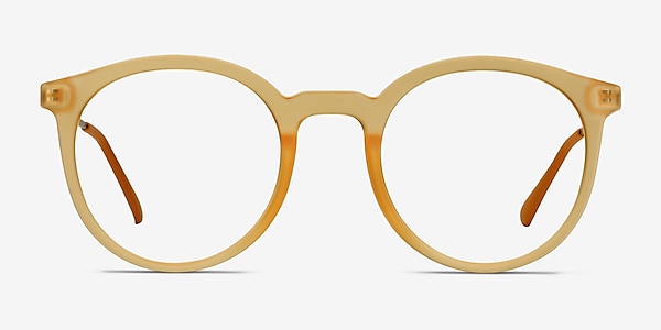 Grin Matte Yellow Plastic-metal Eyeglass Frames