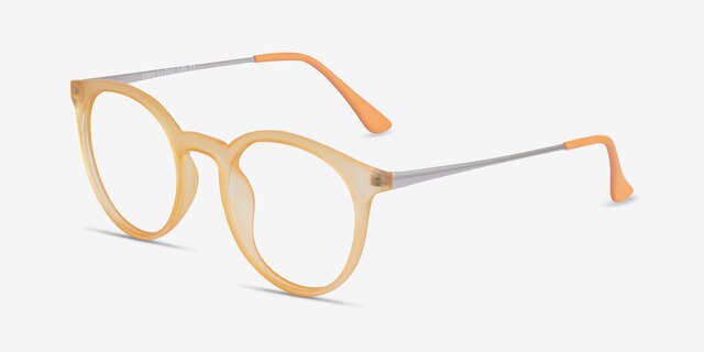 Grin Matte Yellow Plastic-metalEyeglass Frames from EyeBuyDirect, Angle View