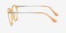 Grin Matte Yellow Plastic-metalEyeglass Frames from EyeBuyDirect, Side View