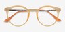 Grin Matte Yellow Plastic-metalEyeglass Frames from EyeBuyDirect, Closed View