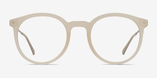 Grin Matte Clear Plastic-metalMontures de lunettes de vue d'EyeBuyDirect, Vue de Face