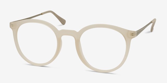 Grin Matte Clear Plastic-metalMontures de lunettes de vue d'EyeBuyDirect, Vue d'Angle