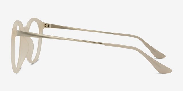Grin Matte Clear Plastic-metalMontures de lunettes de vue d'EyeBuyDirect, Vue de Côté
