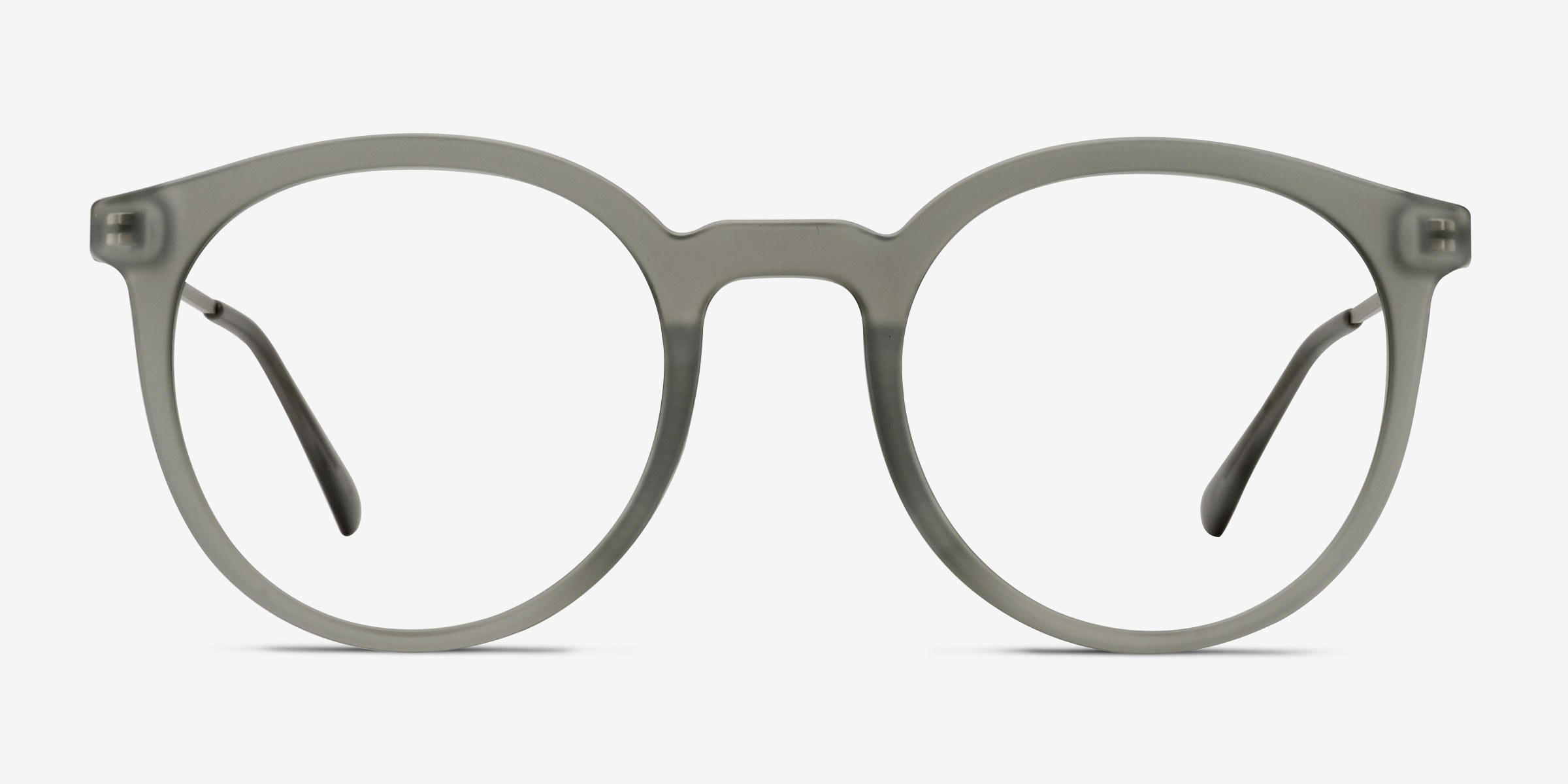Grin Round Matte Gray Full Rim Eyeglasses | Eyebuydirect