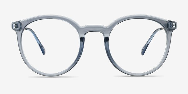 Grin Clear Blue Metal Eyeglass Frames