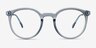 Grin Clear Blue MetalEyeglass Frames from EyeBuyDirect, Front View