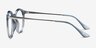 Grin Clear Blue MetalEyeglass Frames from EyeBuyDirect, Side View