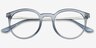 Grin Clear Blue MetalEyeglass Frames from EyeBuyDirect, Closed View