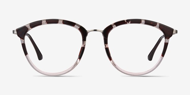 Lightworks Pink Floral Plastic-metalEyeglass Frames from EyeBuyDirect, Front View