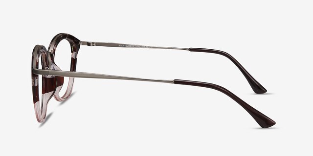 Lightworks Pink Floral Plastic-metalEyeglass Frames from EyeBuyDirect, Side View