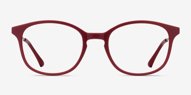 Villa Raspberry Plastic-metalEyeglass Frames from EyeBuyDirect, Front View