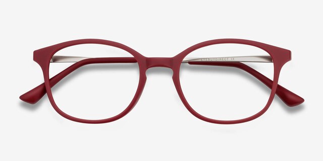 Villa Raspberry Plastic-metalEyeglass Frames from EyeBuyDirect, Closed View
