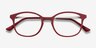 Villa Raspberry Plastic-metalEyeglass Frames from EyeBuyDirect, Closed View