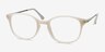 Villa White MetalEyeglass Frames from EyeBuyDirect, Angle View