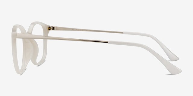 Villa White MetalEyeglass Frames from EyeBuyDirect, Side View