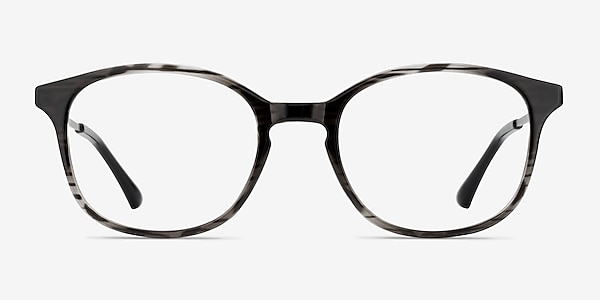 Villa Black striped Metal Eyeglass Frames