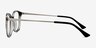 Villa Black Striped MetalEyeglass Frames from EyeBuyDirect, Side View