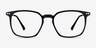 Ghostwriter Matte Black Plastic-metalMontures de lunettes de vue d'EyeBuyDirect, Vue de Face