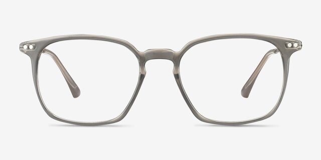 Ghostwriter Gris Plastic-metalMontures de lunettes de vue d'EyeBuyDirect, Vue de Face