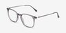 Ghostwriter Gris Plastic-metalMontures de lunettes de vue d'EyeBuyDirect, Vue d'Angle