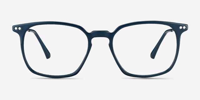 Ghostwriter Teal Plastic-metalEyeglass Frames from EyeBuyDirect, Front View