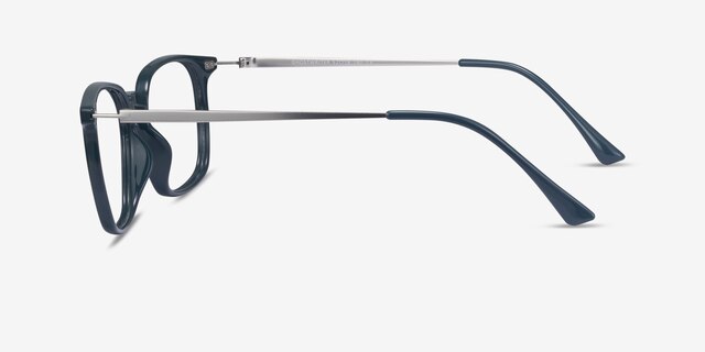 Ghostwriter Teal Plastic-metalEyeglass Frames from EyeBuyDirect, Side View