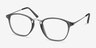 Crave Matte Gray MétalMontures de lunettes de vue d'EyeBuyDirect, Vue d'Angle