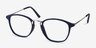 Crave Matte Navy MetalEyeglass Frames from EyeBuyDirect, Angle View