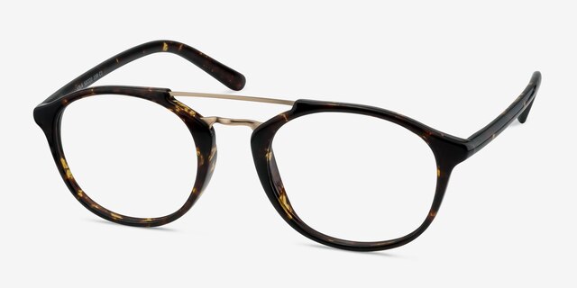 Lola Tortoise MetalEyeglass Frames from EyeBuyDirect, Angle View