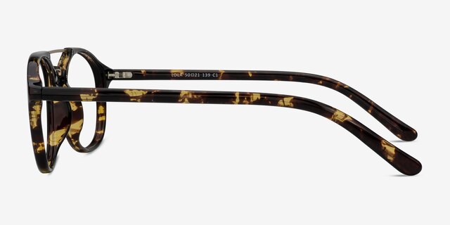 Lola Tortoise MetalEyeglass Frames from EyeBuyDirect, Side View