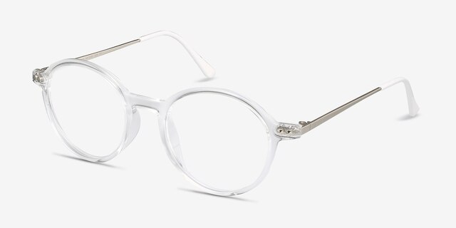 Hijinks Clear Plastic-metalEyeglass Frames from EyeBuyDirect, Angle View